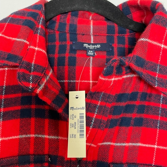 NWT Madewell Plaid Flannel Cargo Workshirt - Picture 5 of 11